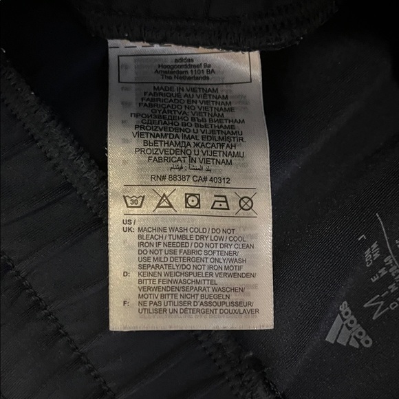 Adidas Navy Joggers with Stripes Medium - Picture 12 of 14